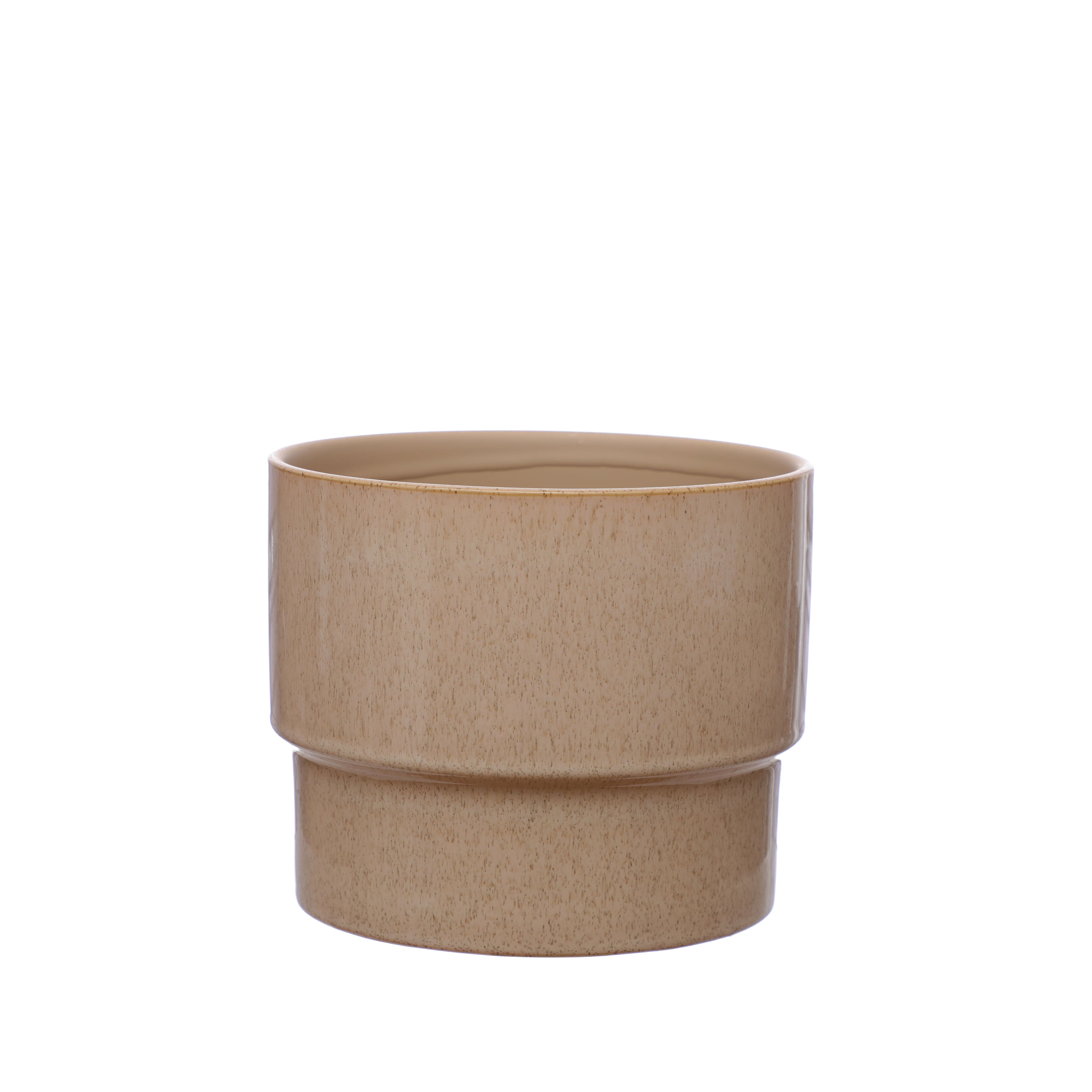 7" Speckled Cream Ceramic Pot by Ashland®