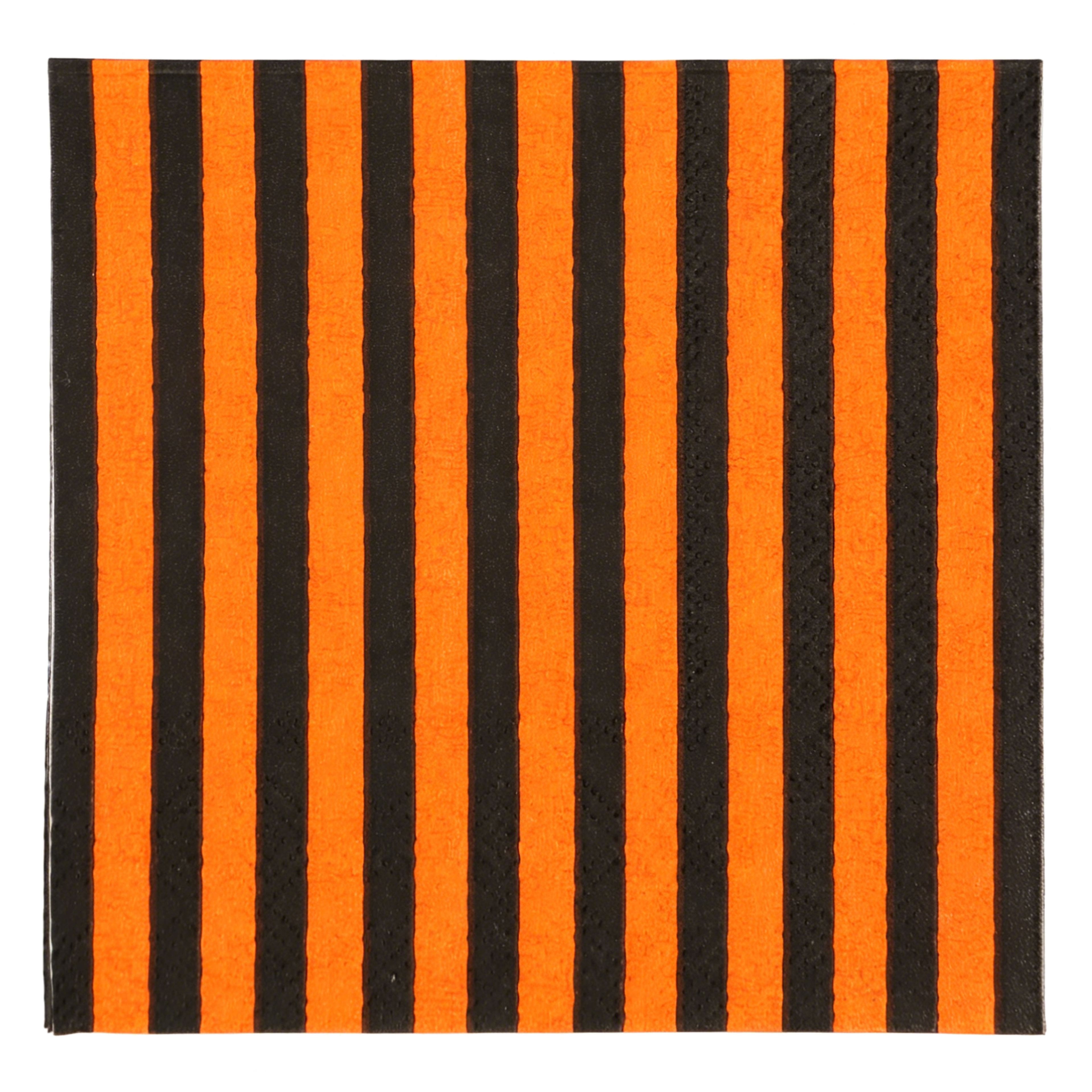 Halloween Orange and Black Stripe Paper Beverage Napkins, 20ct. by Celebrate It™